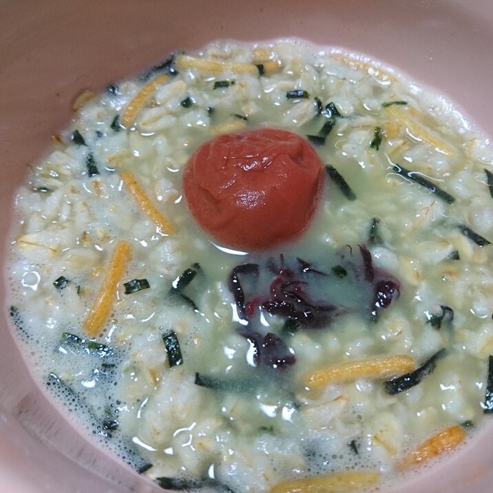 レンジで オートミール梅茶漬け レシピ 作り方 By あやめぇ 楽天レシピ